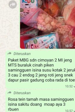 Menu MBG Dipertanyakan, Wali Murid di Cimoyan – Patia Kecewa