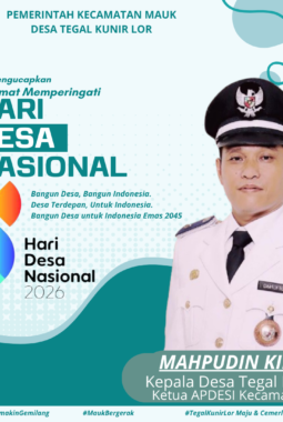 Mahpudin Kipang Ketua Apdesi Kecamatan Mauk Mengucapkan Selamat Memperingati Hari Desa Nasional 2026