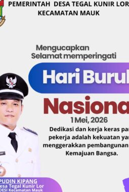 Mahpudin Kipang Sampaikan Ucapan Hari Buruh Nasional 2026, Apresiasi Peran Pekerja dalam Pembangunan